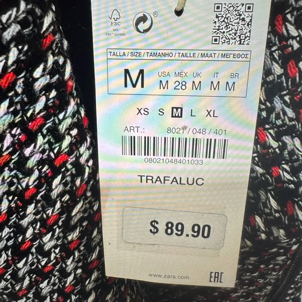 Zara Multicolor Tweed Jacket - Picture 3 of 6